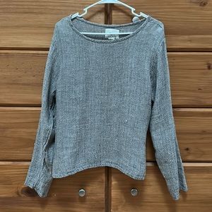 Vintage Flax woven boatneck top